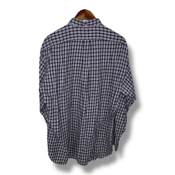 Navy Polo Ralph Lauren Mcteel Flannel Button Down Shirt Size L - Picture 7 of 7